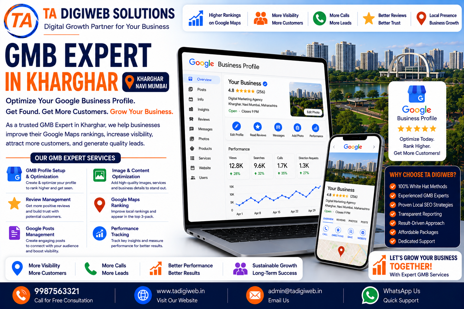 Professional GMB Expert in Kharghar helping businesses improve Google Maps rankings and local visibility.