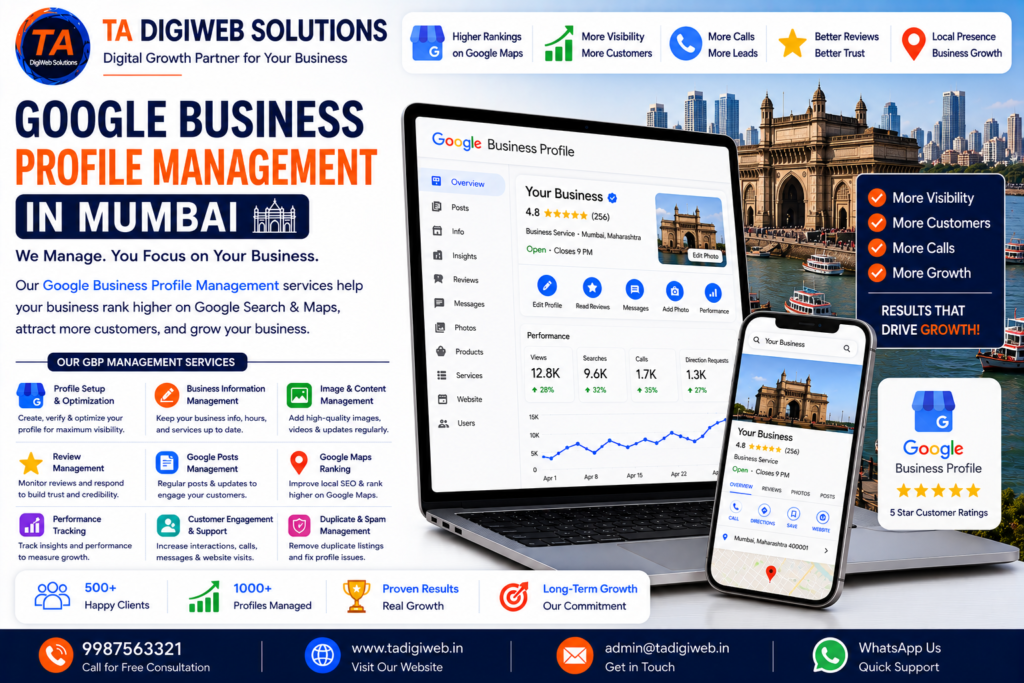 Professional Google My Business Services in Mumbai helping businesses improve Google Maps rankings and local visibility.